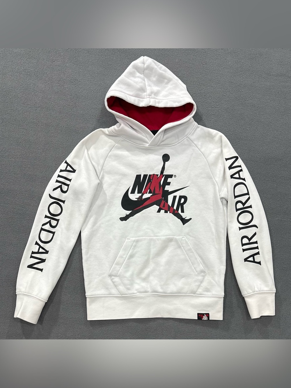 Nike Air Jordan Jumpman White Sweatshirt Hoodie Youth Size M (10-12 Yrs)